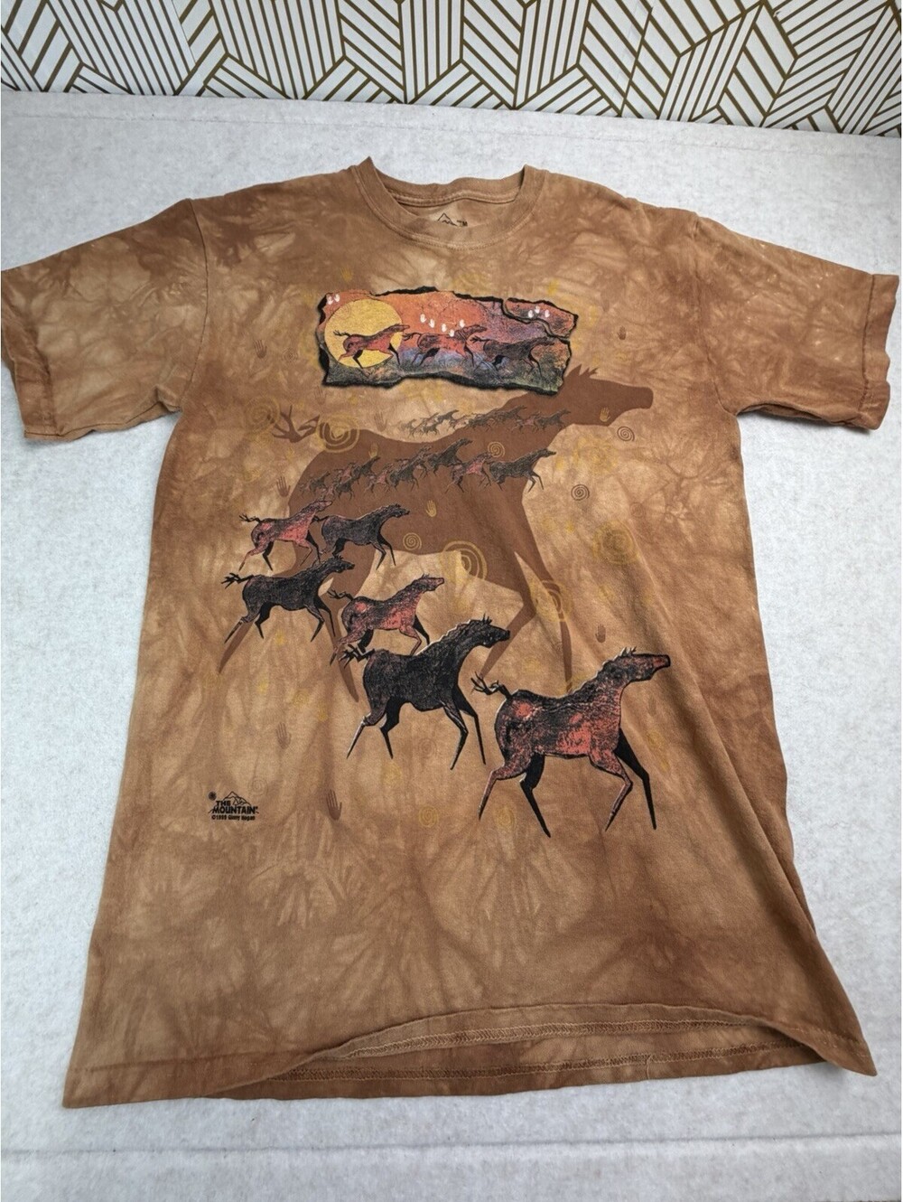 Vintage 1999 The Mountain Grand Canyon Ginny Hogan Horse Art AOP T-Shirt Men's M